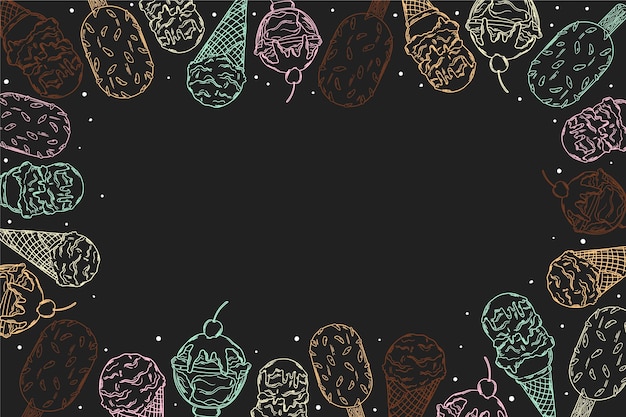 Free Vector hand drawn ice cream background