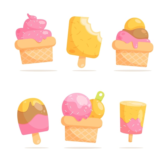 Hand drawn ice cream pack