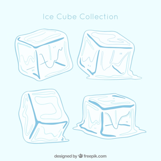 Hand drawn ice cube collection