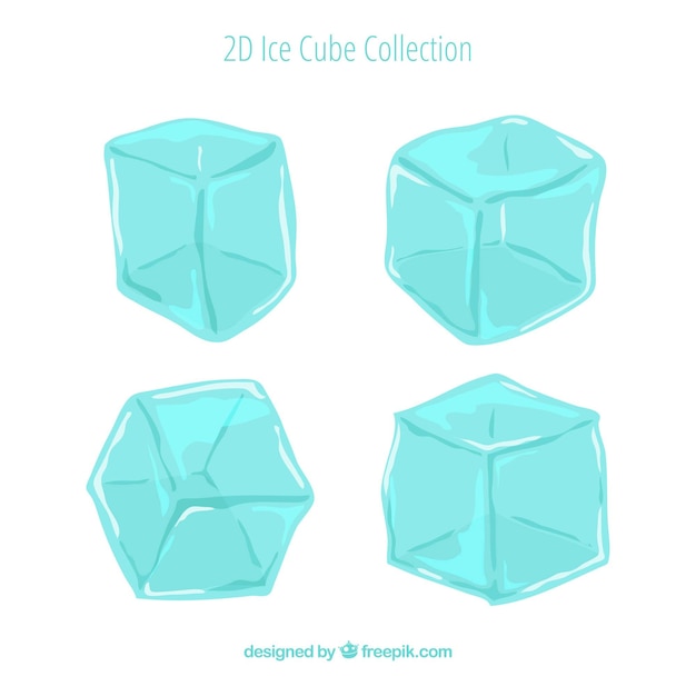 Hand drawn ice cube collection