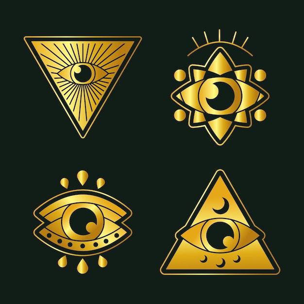 Free Vector hand drawn  illuminati illustration