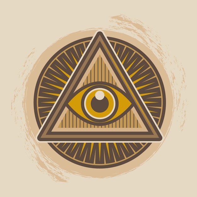 Hand drawn illuminati  illustration