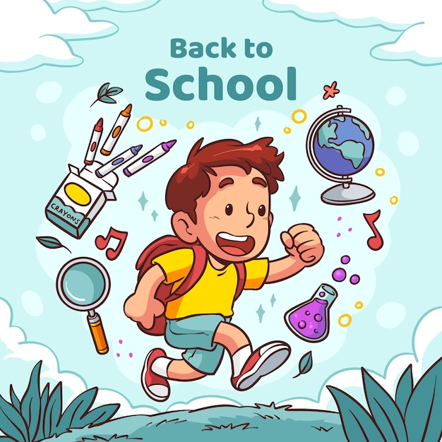 Hand drawn illustration for back to school event