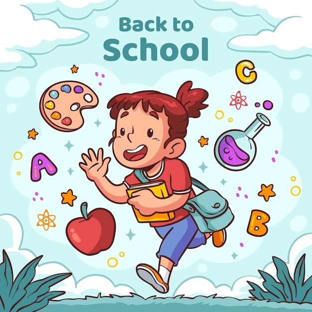 Hand drawn illustration for back to school event