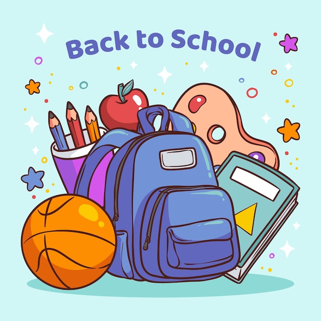 Hand drawn illustration for back to school event