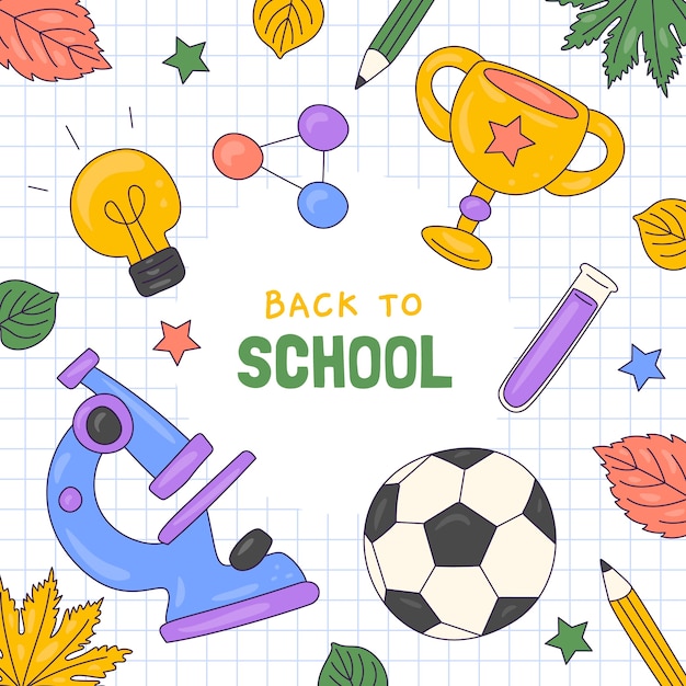 Hand drawn illustration for back to school season