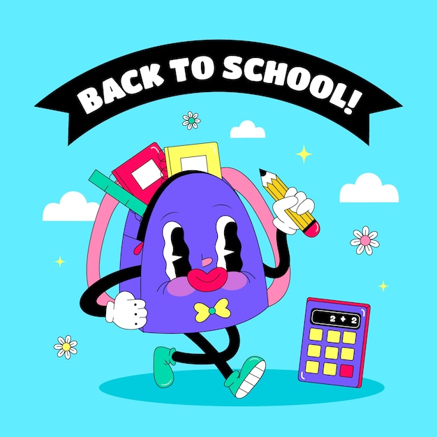 Free vector hand drawn illustration for back to school season