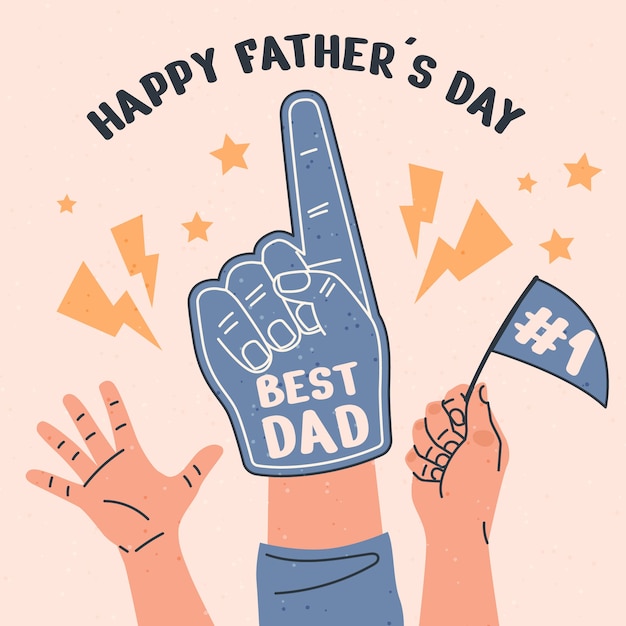 Free Vector hand drawn illustration for father's day celebration