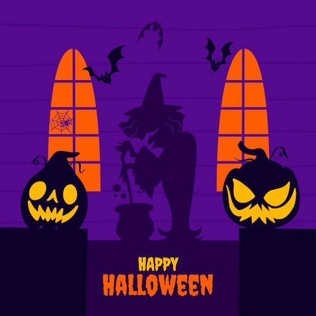 Hand drawn illustration for halloween celebration