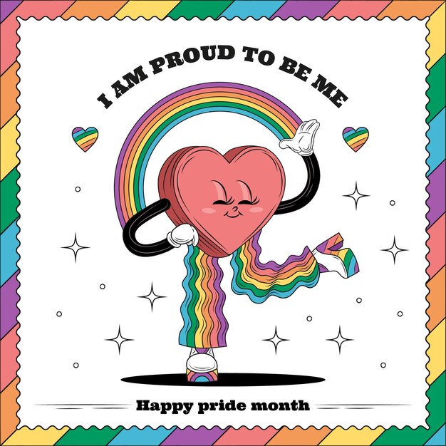 Hand drawn illustration for pride month celebration