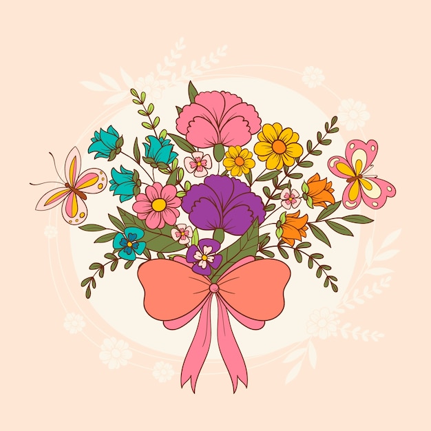 Free vector hand drawn illustration for springtime season