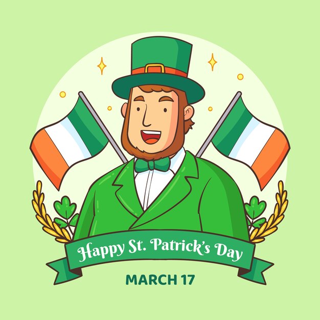 Hand drawn illustration for st patrick's day celebration