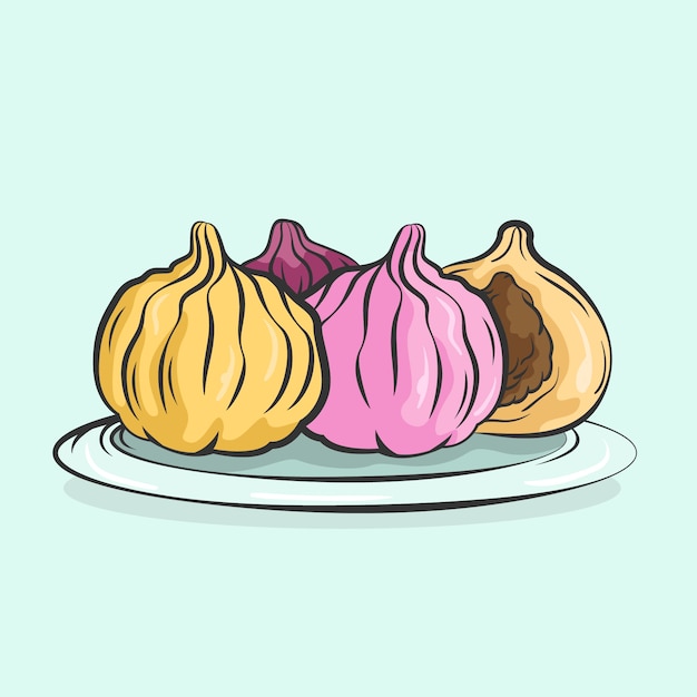 Free Vector hand drawn illustration tasty modak