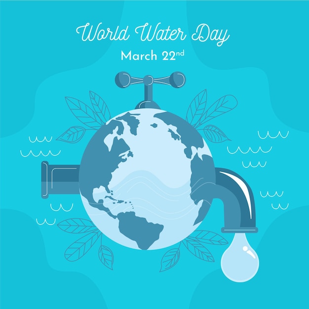 Hand drawn illustration world water day