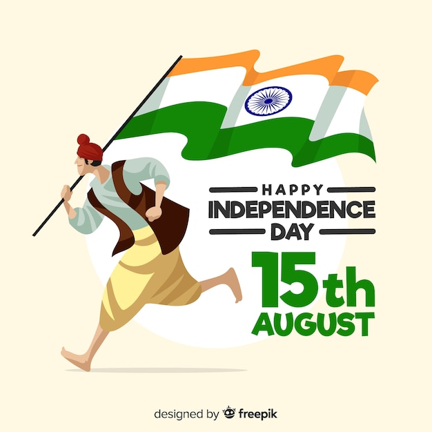 Hand drawn india independence day background