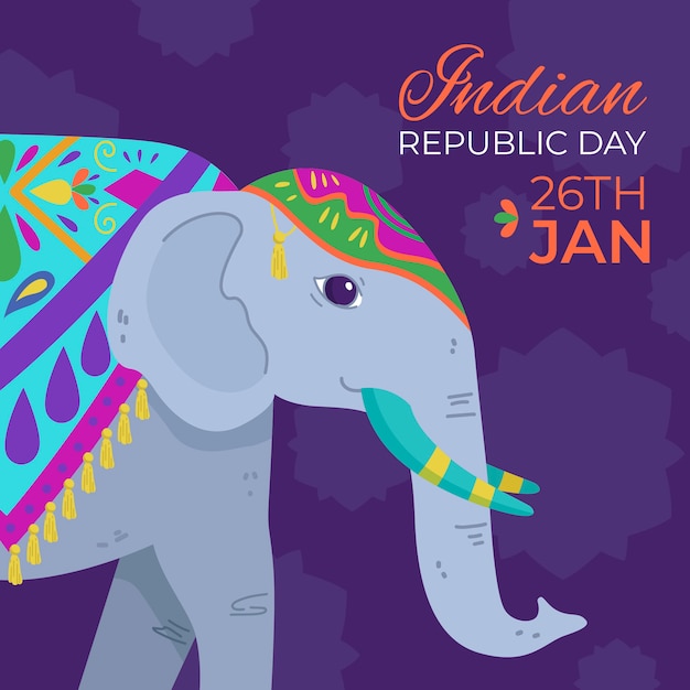 Free Vector hand drawn indian republic day