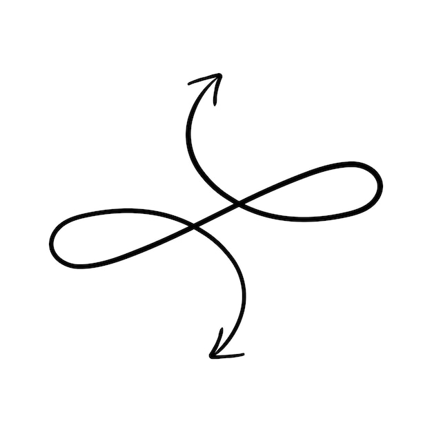 Free Vector hand drawn infinite arrow