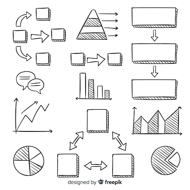 Hand drawn infographic element collection