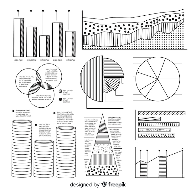 Hand drawn infographic element collection