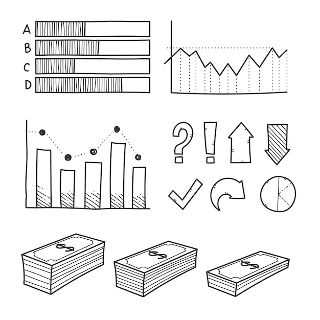 Hand drawn infographic element collection