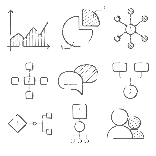 Hand drawn infographic elements template