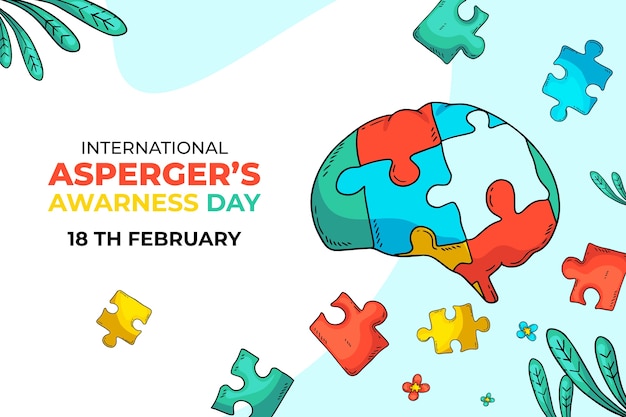 Free Vector hand drawn international asperger day background