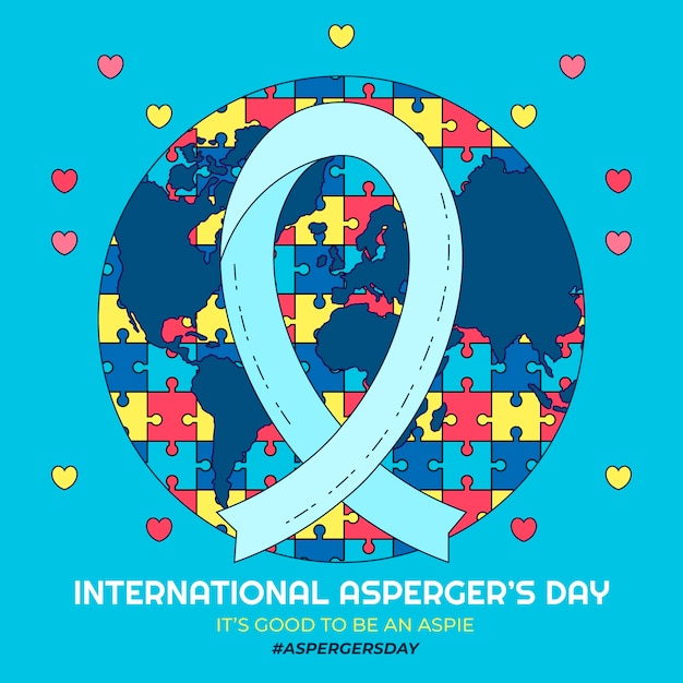 Free Vector hand drawn international asperger day illustration