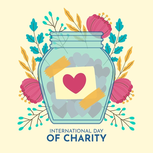 Free Vector hand drawn international day of charity