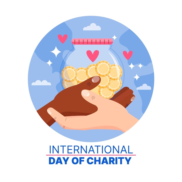 Free Vector hand drawn international day of charity