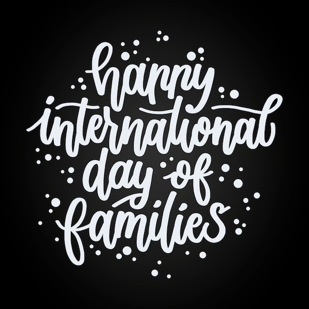 Hand drawn international day of families