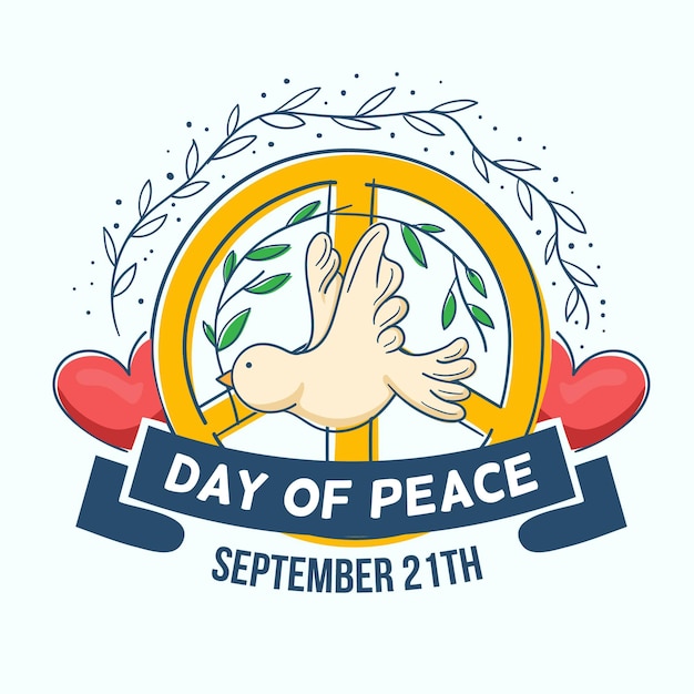 Free Vector hand drawn international day of peace