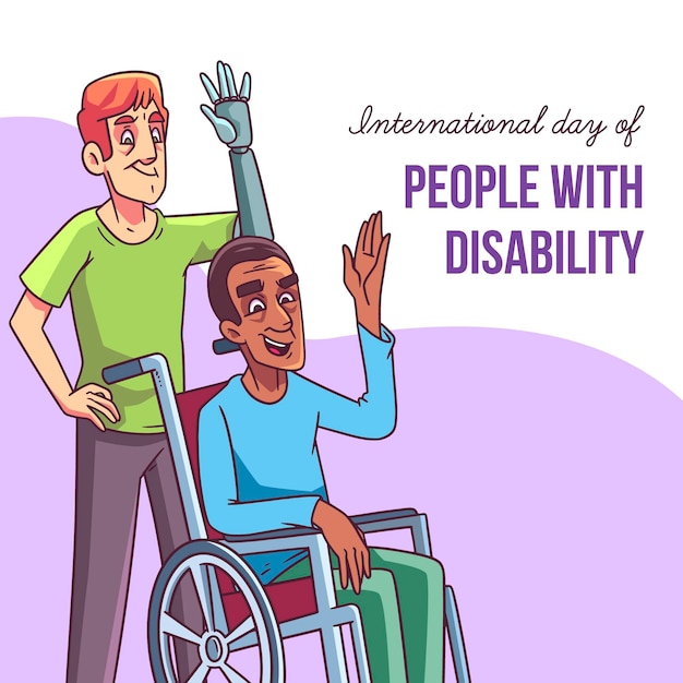 Hand drawn international day of people with disability