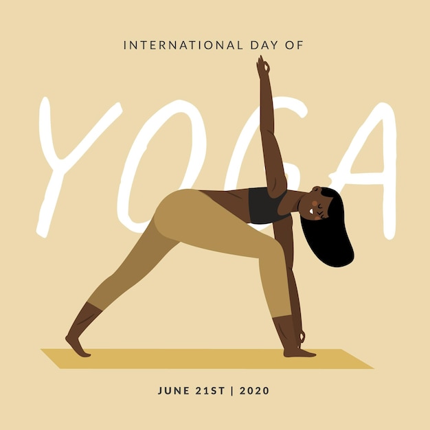 Free Vector hand drawn international day of yoga