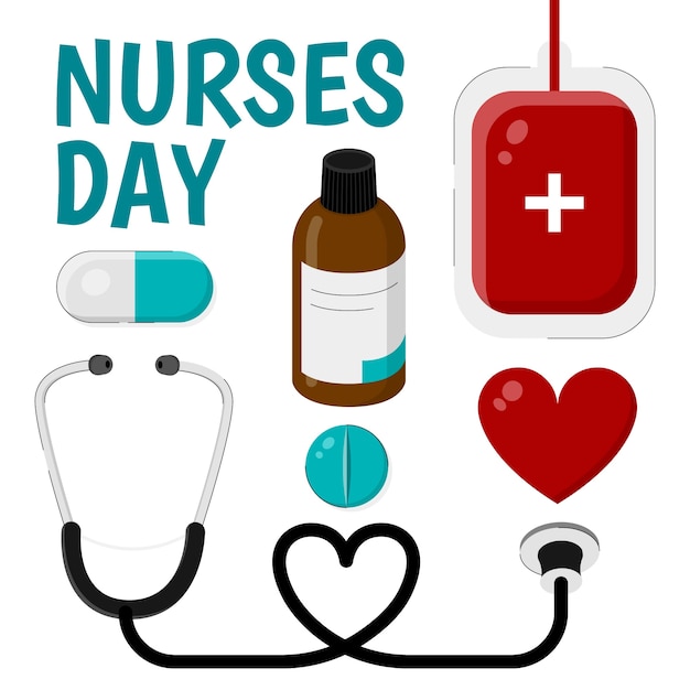 Hand drawn international nurses day illustration