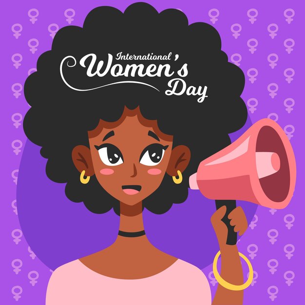 Hand drawn international women's day illustration