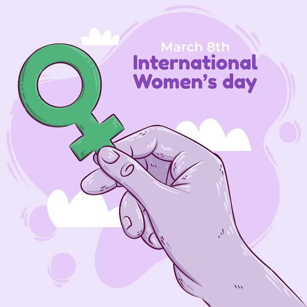 Hand drawn international women's day illustration