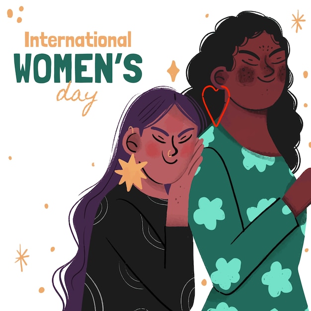 Hand drawn international women's day illustration