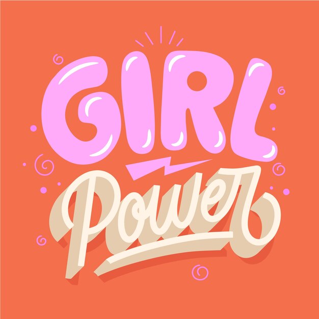 Hand drawn international women's day lettering