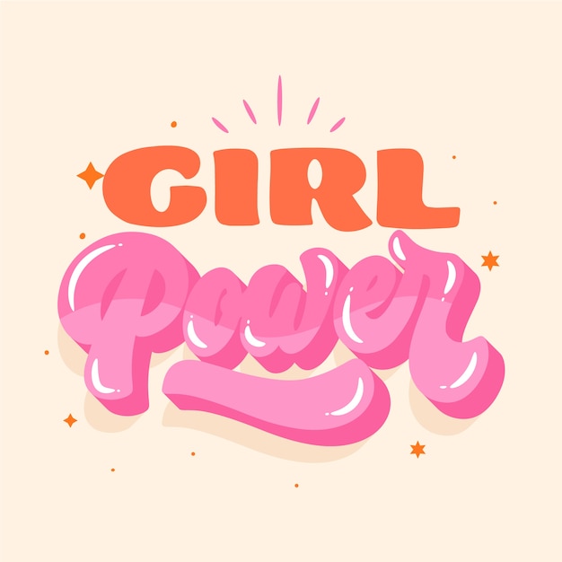 Hand drawn international women's day lettering