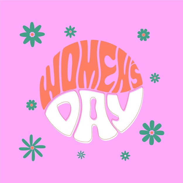 Hand drawn international women's day lettering