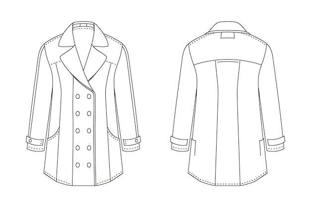 Free vector hand drawn jacket  outline illustration