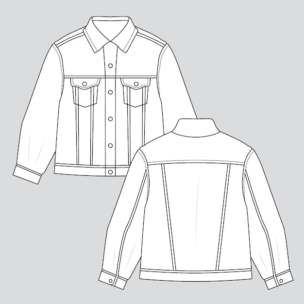 Free Vector hand drawn jacket  outline illustration