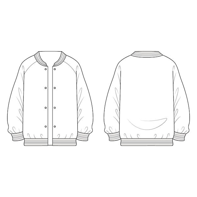 Free Vector hand drawn jacket outline illustration