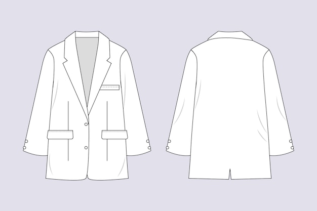 Free vector hand drawn jacket outline illustration