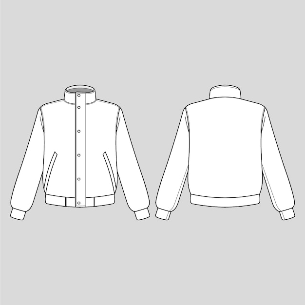 Free Vector hand drawn jacket outline illustration