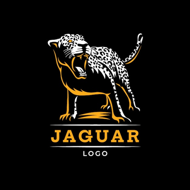 Hand drawn jaguar logo template