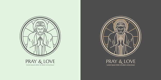 Hand drawn  jesus logo design