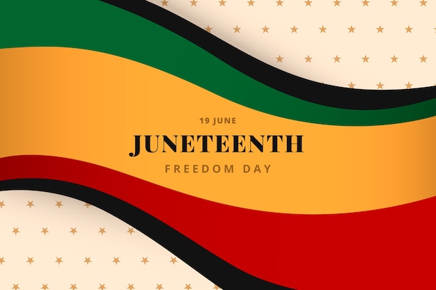 Hand drawn juneteenth background