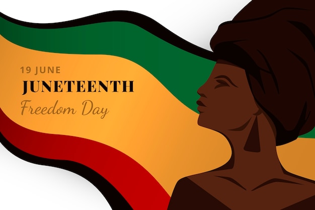 Hand drawn juneteenth background