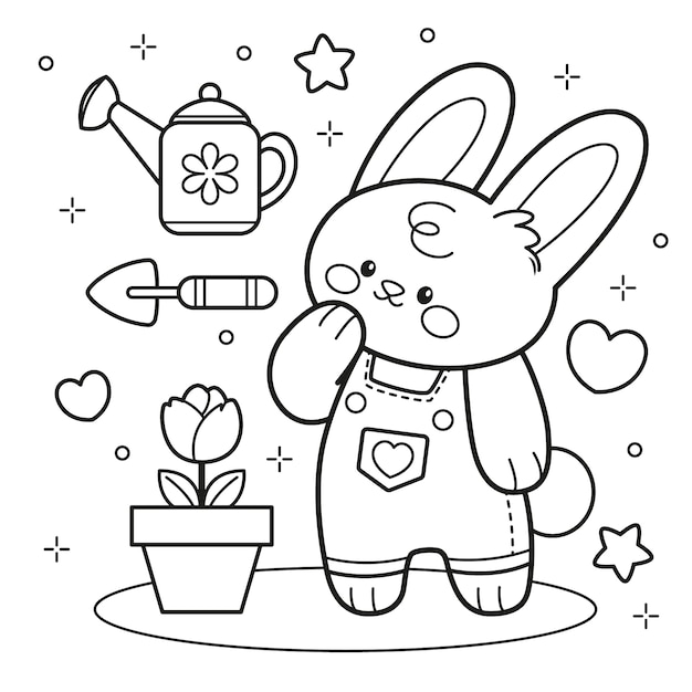 Free Vector hand drawn kawaii illustration